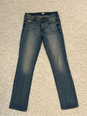 J. Crew Factory faded blue straight leg jeans